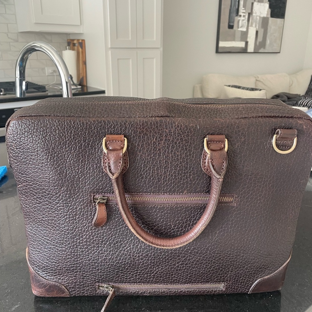 Lucchese everyday briefcase - brown leather